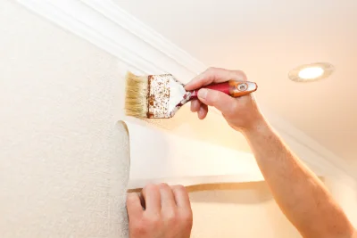 Pose de papier peint à Thory — revêtements muraux et toiles de verre